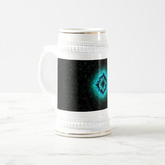 Lucky Star und Asterisk Bierglas (Vorderseite Links)