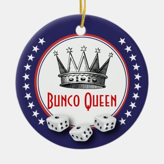 Lucky Stars Bunco Queen Keramikornament (Vorne)