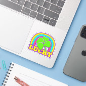 Lucky Sticker (Laptop mit iPhone)
