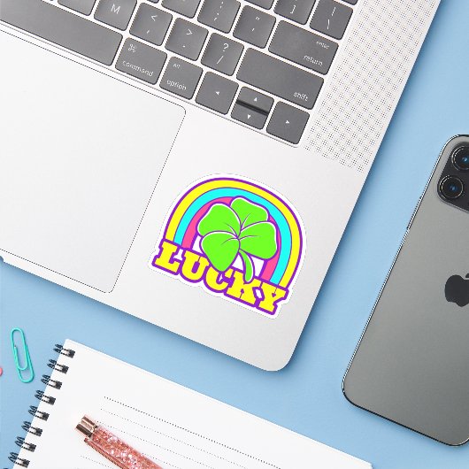 Lucky Sticker (Laptop mit iPhone)