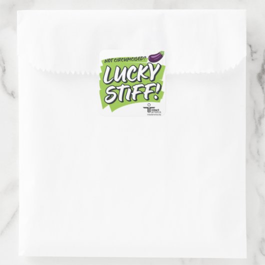 Lucky Stiff — Sticker — grün (Tasche)