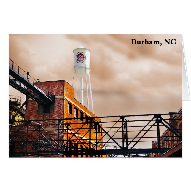 Lucky Strike Tower Durham NC Card (Vorderseite (Horizontal))