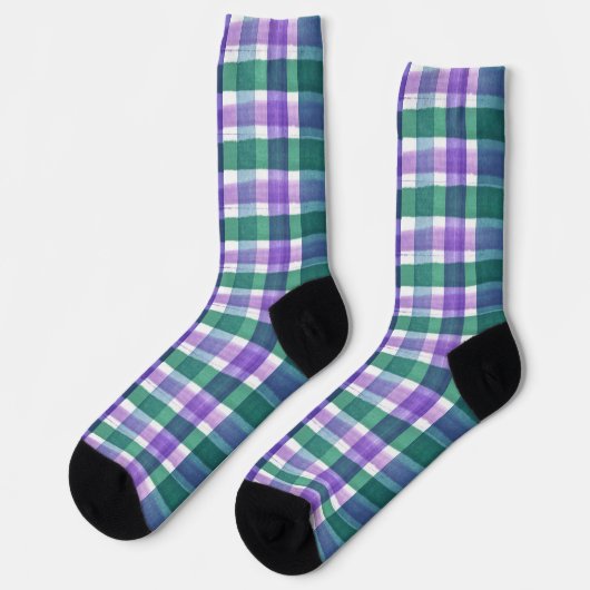 Lucky Stripe Kariert Socken (Linkes Detail)