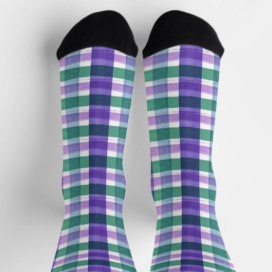 Lucky Stripe Kariert Socken (Oben)