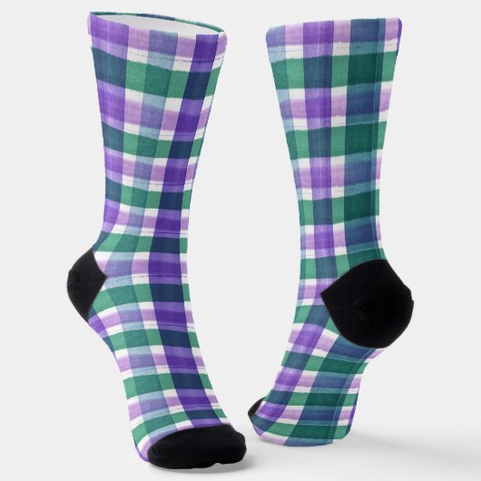 Lucky Stripe Kariert Socken (Gewinkelt)