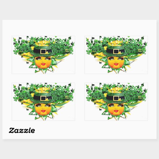 LUCKY SUN! RECHTECKIGER AUFKLEBER (Blatt)