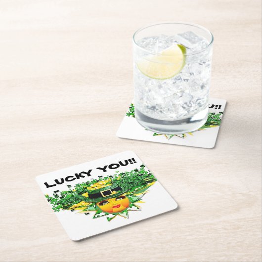 LUCKY SUN! RECHTECKIGER PAPPUNTERSETZER (Vor Ort)