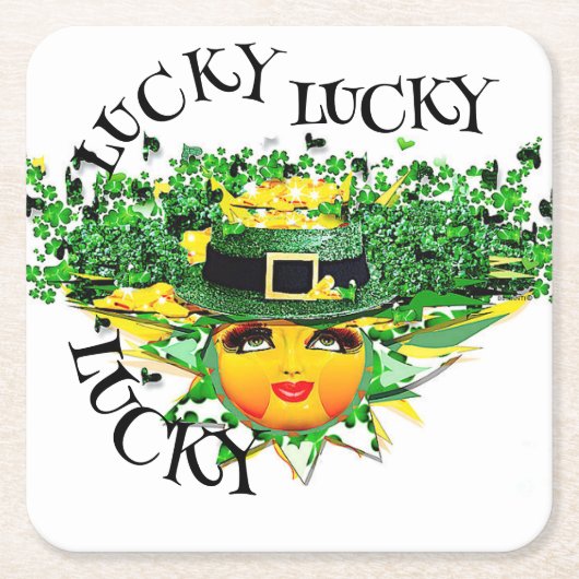 LUCKY SUN! RECHTECKIGER PAPPUNTERSETZER (Vorderseite)