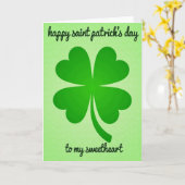 Lucky Sweetheart Saint Patricks Day Card Karte (Gelbe Blume)