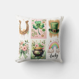 Lucky Symbols, Irisch, St. Patrick's Day Pillow Kissen