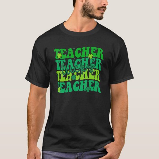Lucky Teacher St Patricku2019s Day Green Shamrock T-Shirt (Vorderseite)