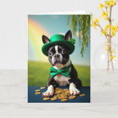 Lucky Terrier St Patricks Day Card Karte (Gelbe Blume)