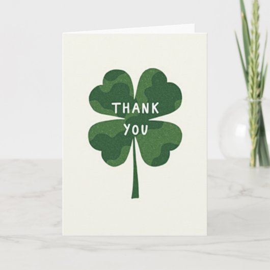 Lucky Thank You Clover Card Karte (Vorderseite)