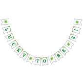 Lucky to be St Patrick's Day Clover Kids Birthday Wimpelkette (Alle)