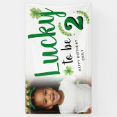 Lucky to be St Patrick's Day Photo Kids Birthday Banner (Vertikal)