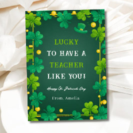 Lucky To Have A Teacher Like You St Patrick’s Day  Feiertagskarte