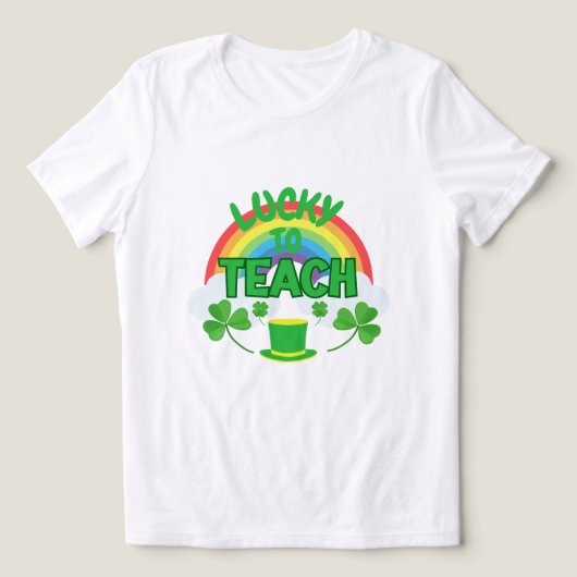 Lucky to Teach – St. Patrick’s Day Teacher T-Shirt Tri-Blend Shirt (Design Vorderseite)