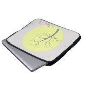 Lucky Tree Yellow Grey Laptop Sleeve (Vorne Knopf)