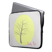 Lucky Tree Yellow Grey Laptop Sleeve (Vorderseite Links)