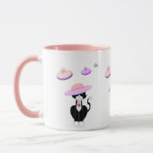 Lucky Tuxedo Cat und fliegende Saucera Tasse (Links)