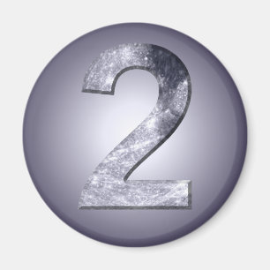 Lucky Two Lunar Symbol Numerology Number Magnet
