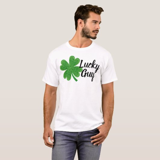 Lucky Typ 4 Leaf Clover St Patrick's Day Green T-Shirt (Vorne ganz)
