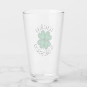 Lucky und gesegnetes Buntglas Irish Kleeblatt Glas (Rückseite)