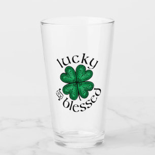 Lucky und gesegnetes Buntglas Irish Kleeblatt Glas