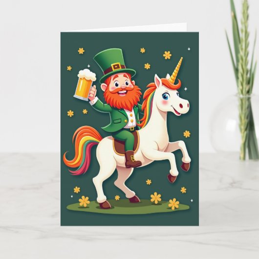 Lucky Unicorn Celebration Card Karte (Vorderseite)