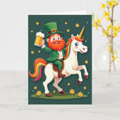 Lucky Unicorn Celebration Card Karte (Gelbe Blume)