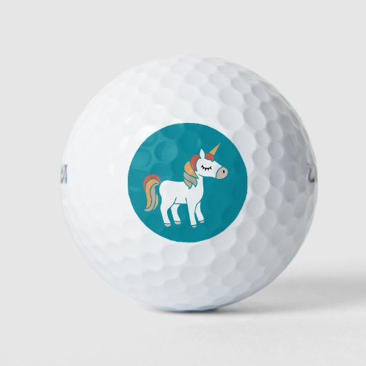 Lucky Unicorn - Sei das Einhorn Golfball (Vorderseite)