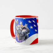 Lucky USA Elephant Tasse von NickysArt (Vorderseite Links)