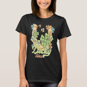 Lucky Vibes Hufeisen & vierblättriges K St Patrick T-Shirt