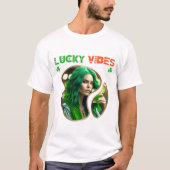 Lucky Vibes - Irische Traditionen T-Shirt (Vorderseite)