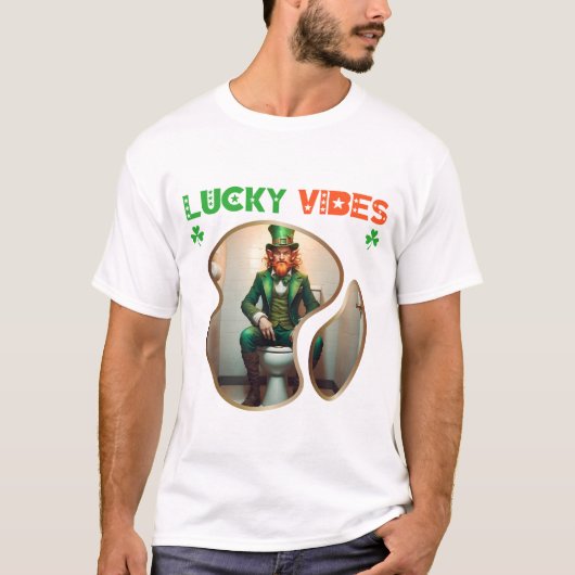 Lucky Vibes: Irish Luck and Laughter T-Shirt (Vorderseite)