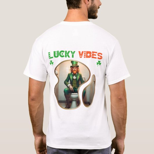 Lucky Vibes: Irish Luck and Laughter T-Shirt (Rückseite)