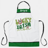 Lucky Vibes Irish Schürze - Personalisiert St. Pad (Vorderseite)