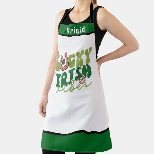 Lucky Vibes Irish Schürze - Personalisiert St. Pad (InSitu)