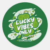 Lucky Vibes Only – Saint Patrick’s Day 2026 Runder Aufkleber (Vorderseite)