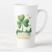 Lucky Vibes Only Yarn Clover St Patrick's Day Milchtasse (Rechts)