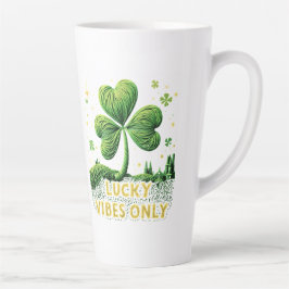Lucky Vibes Only Yarn Clover St Patrick's Day Milchtasse