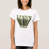 Lucky Vibes Retro St Patrick's Day Irish Kleeblatt T-Shirt (Vorderseite)