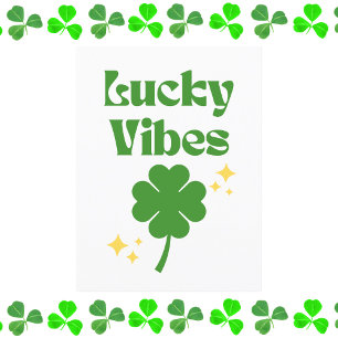 Lucky Vibes St. Patrick’s Tag Postkarte