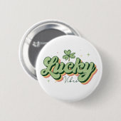 Lucky Vibes St. Patrick's Day Button (Vorne & Hinten)