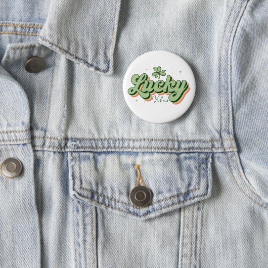 Lucky Vibes St. Patrick's Day Button (Beispiel)