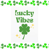 Lucky Vibes St. Patrick's Day Postkarte