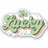 Lucky Vibes St. Patrick's Day Vinyl Sticker (Vorderseite)