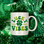 Lucky Vibes Vierblättriges Kleeblatt Kaffeetasse