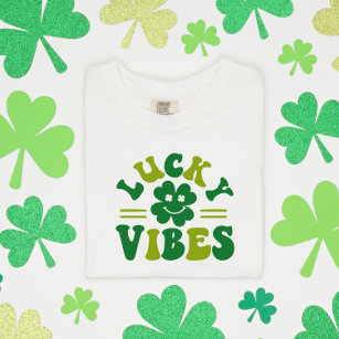 Lucky Vibes Vierblättriges Kleeblatt T-Shirt