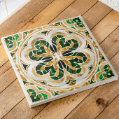 Lucky Vier-Blatt Kleeblatt Luxus Fliese